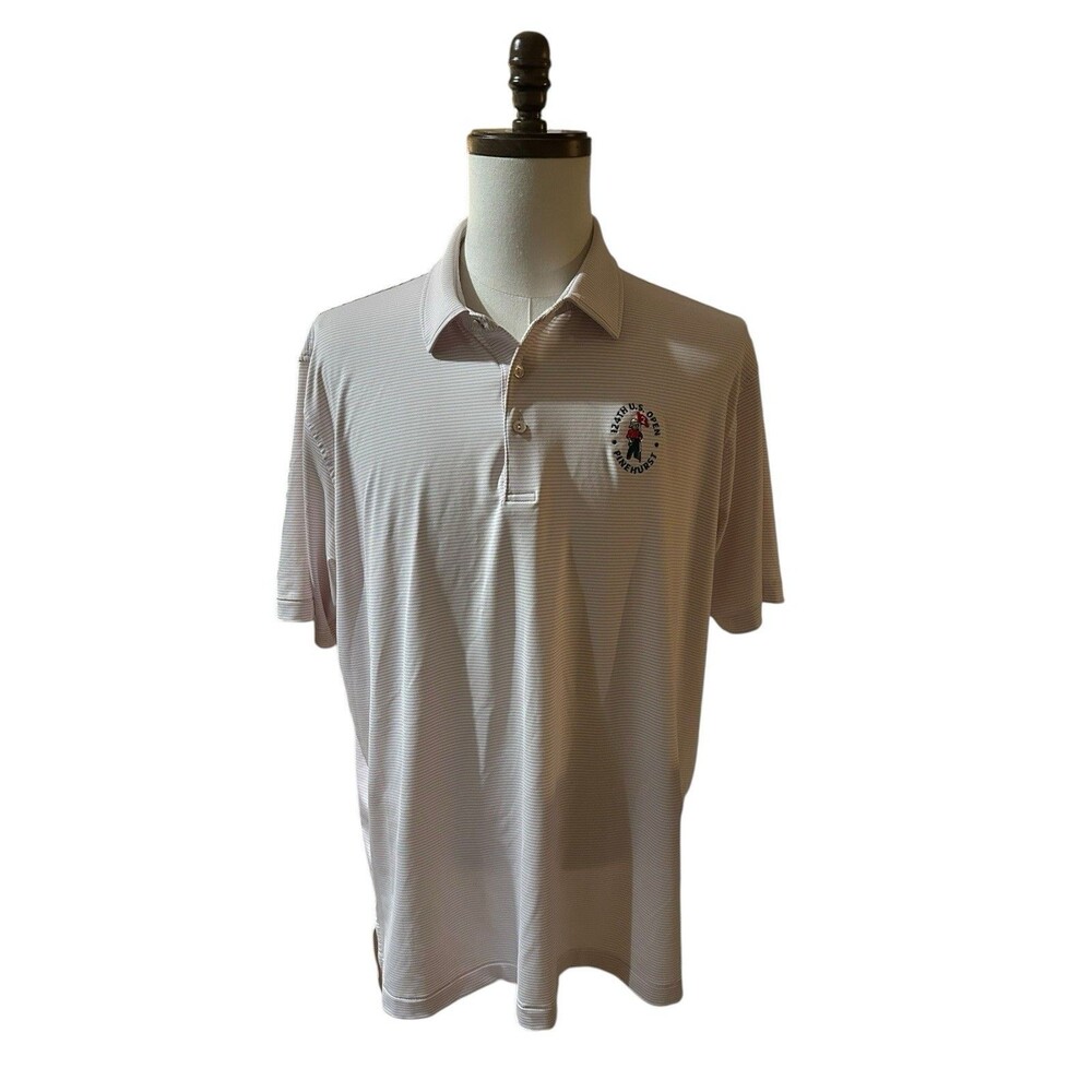 Peter Millar Mens US Open Golf Polo 124th Pinehurst Large Excellent Condition